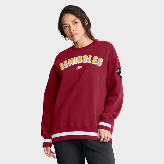 Women's Nike Garnet Florida State Seminoles Oversized Legacy Phoenix Sweatshirt