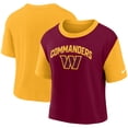 thumbnail image 1 of Women's Nike Gold/Burgundy Washington Commanders High Hip Fashion T-Shirt, 1 of 3