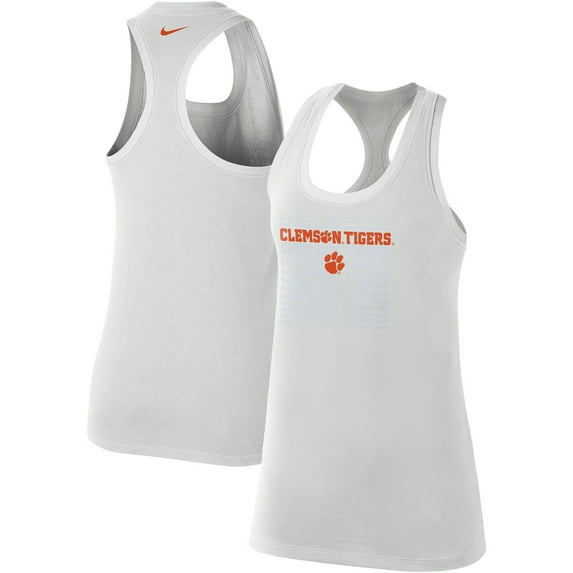 Women's Nike Gray Clemson Tigers Game Time Tank Top