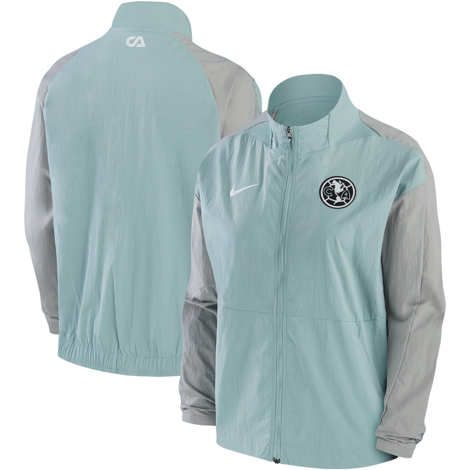 Women's Nike Gray Club America Team Anthem Raglan Performance Full-Zip Jacket Women's Nike Gray Club America Team Anthem Raglan Performance Full-Zip Jacket