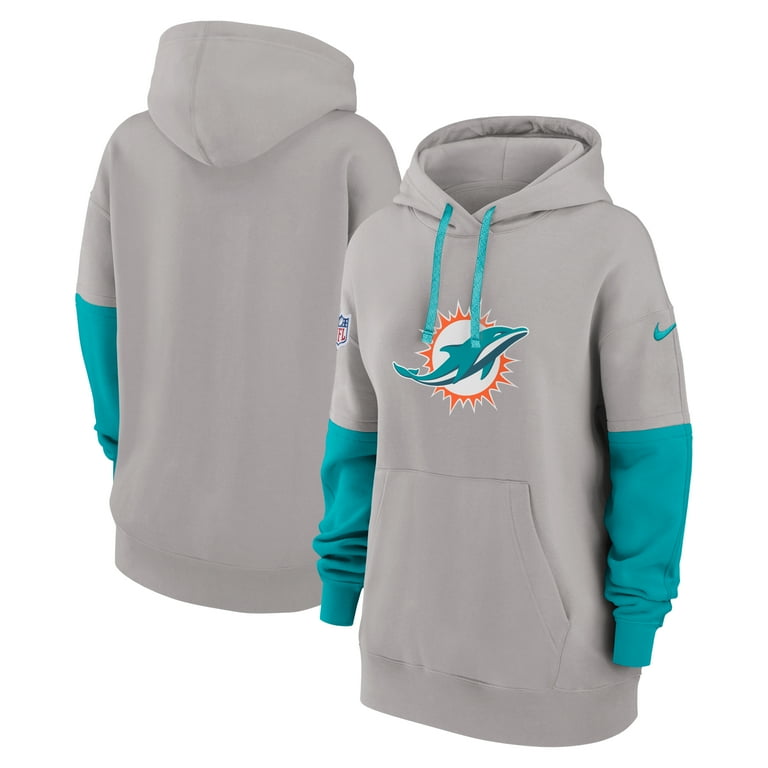 Women's Nike Gray Miami Dolphins Sideline Essential Hoodie
