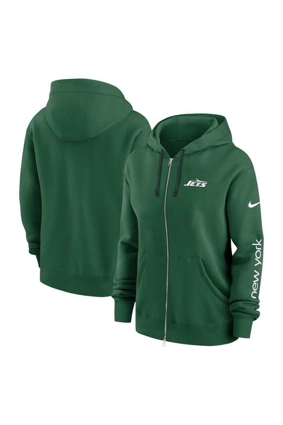 Women's Nike Green New York Jets Phoenix Full-Zip Hoodie