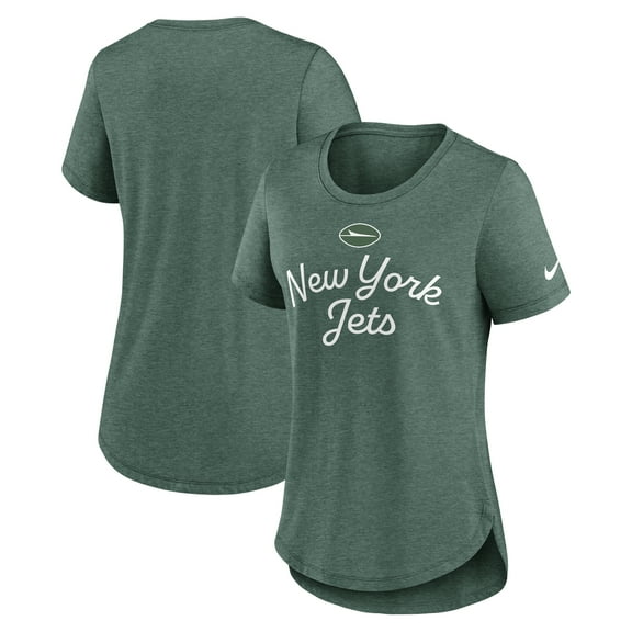 Women's Nike Green New York Jets Script Tri-Blend T-Shirt