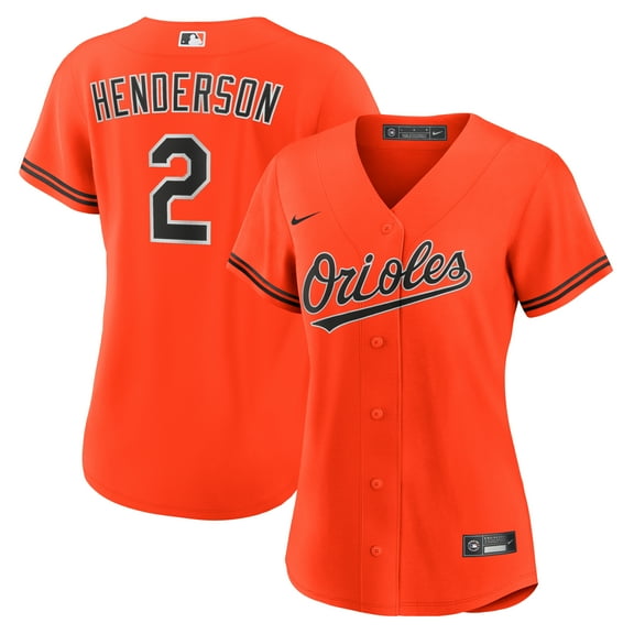 Women's Nike Gunnar Henderson Orange Baltimore Orioles Alternate 2 Replica Jersey