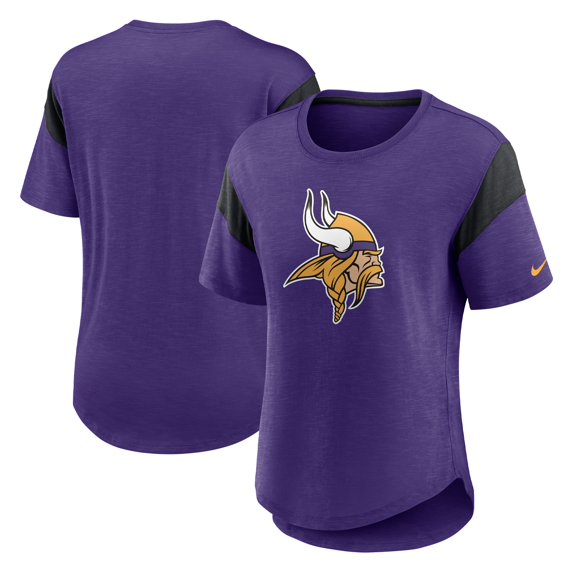 Women's Nike Heather Purple Minnesota Vikings Primary Logo Fashion Top