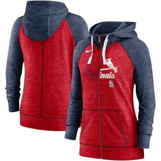 Women's Fanatics Branded Heathered Charcoal St. Louis Cardinals Primary Logo Fleece Full-Zip Jacket