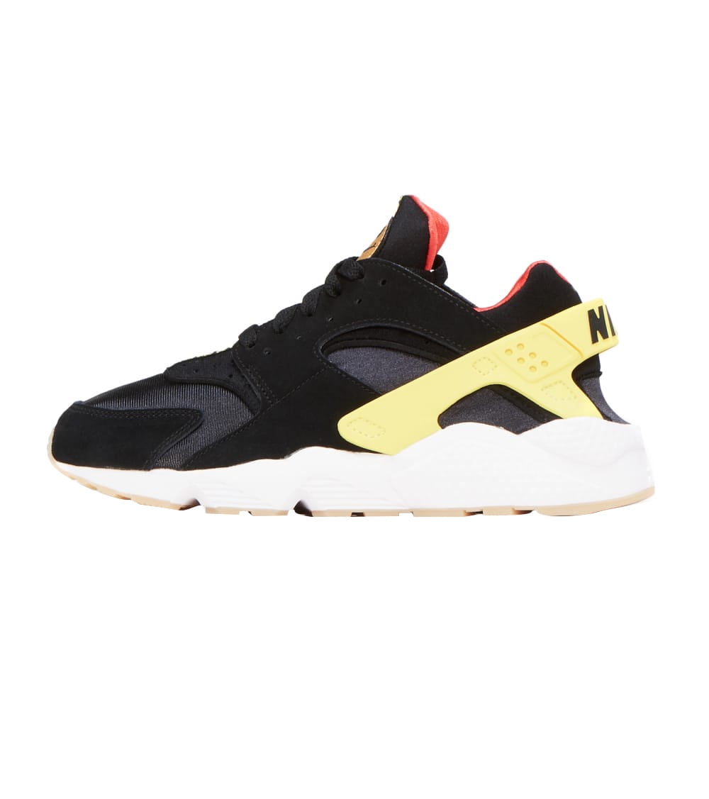nike huarache black and yellow