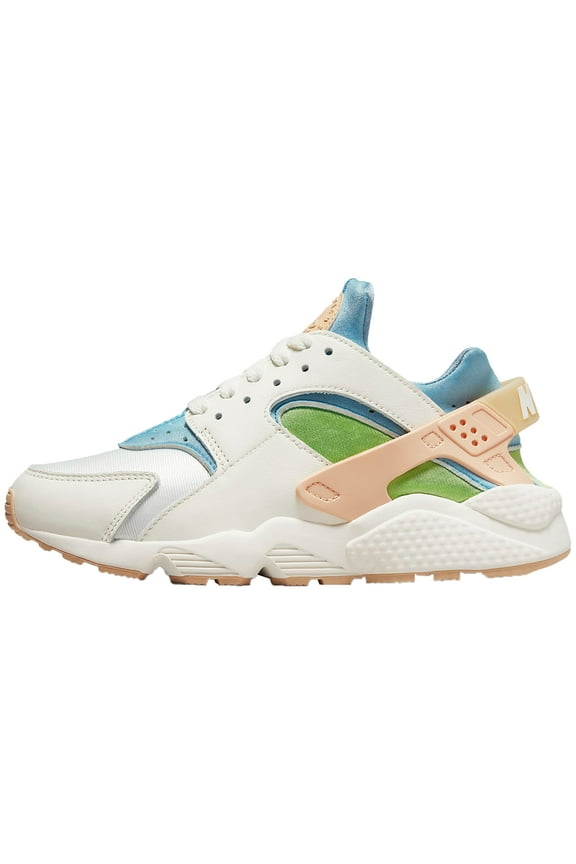 Women's Nike Huarache SE Sail/Blue/Green/Orange (DQ0117 100) - 7.5