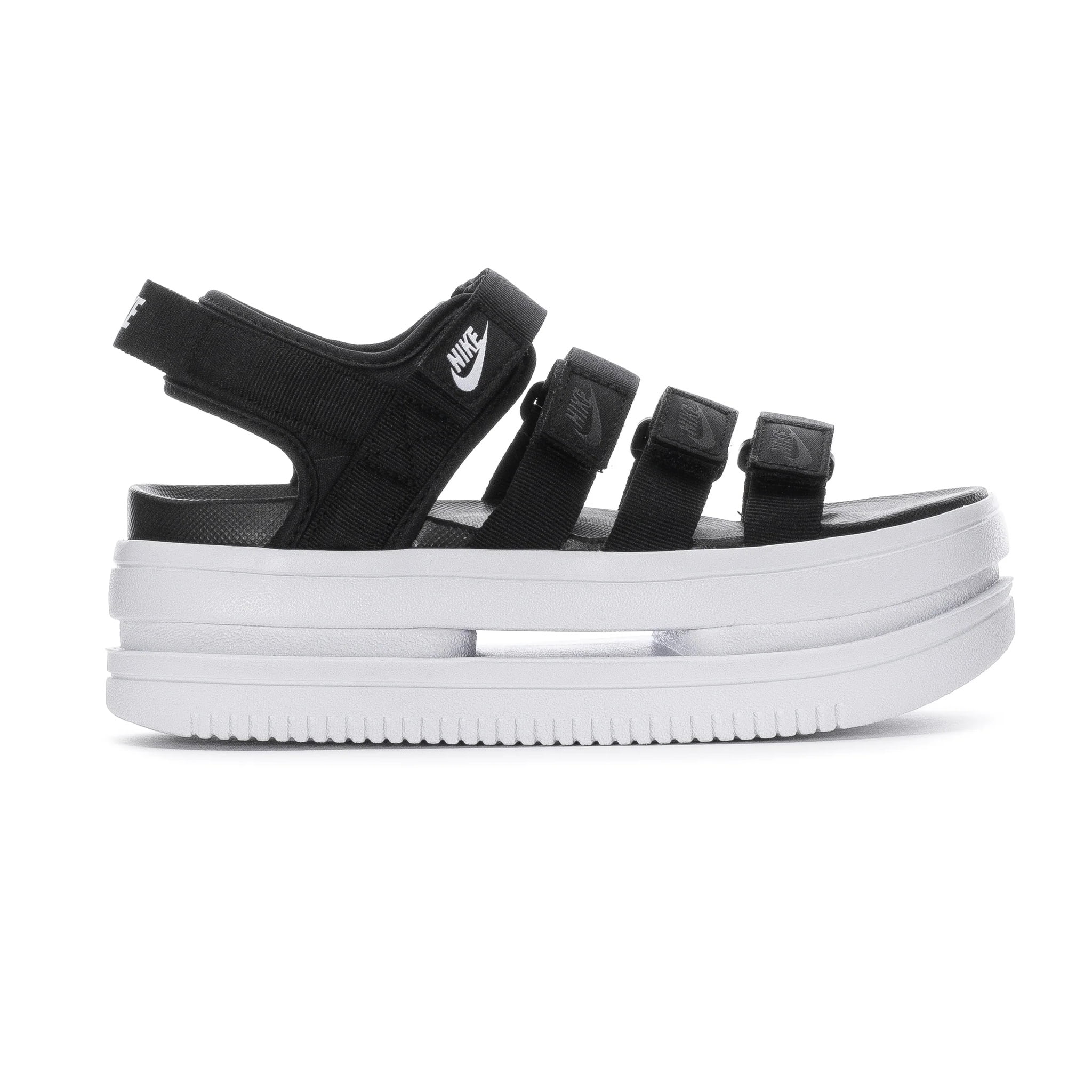 Women's Nike Icon Classic Sandal NA Black/White-White (DH0224 001) - 10