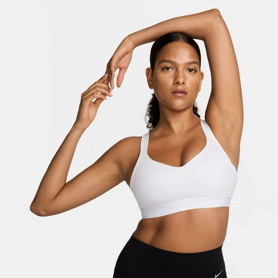 Women's Nike Indy High Support Padded Adjustable Sports Bra Color: White Size: X LARGE
