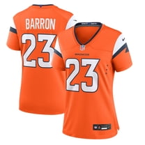 Women's Nike Jahdae Barron  Orange Denver Broncos Team Game Jersey