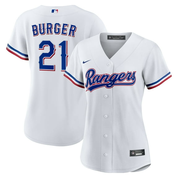 Women's Nike Jake Burger White Texas Rangers Home Replica Jersey