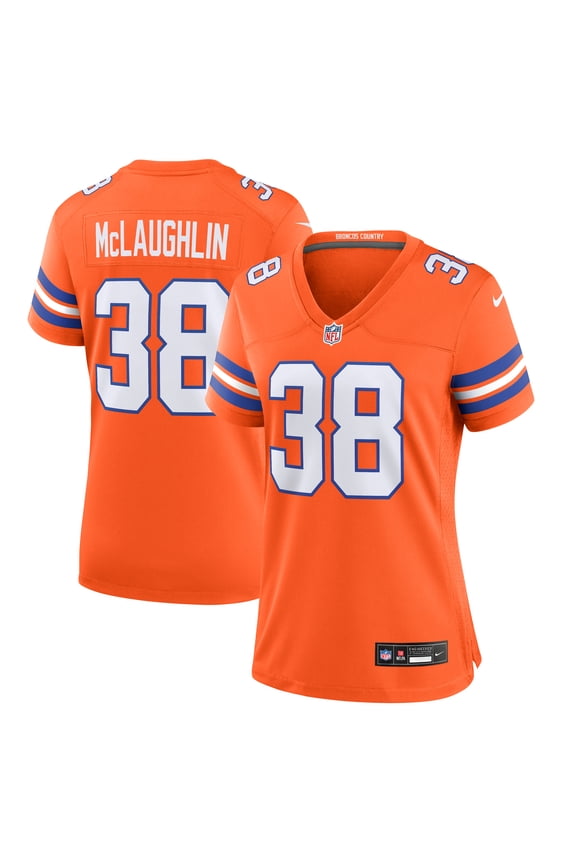 Women's Nike Jaleel McLaughlin Orange Denver Broncos Mile High Collection 1977 Throwback Player Game Jersey
