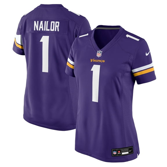 Women's Nike Jalen Nailor  Purple Minnesota Vikings Team Game Jersey