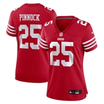 Women's Nike Jason Pinnock  Scarlet San Francisco 49ers Team Game Jersey