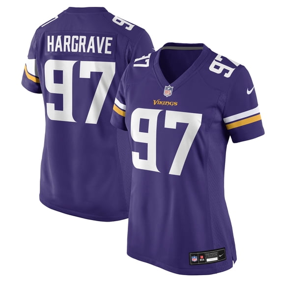 Women's Nike Javon Hargrave Purple Minnesota Vikings Team Game Jersey