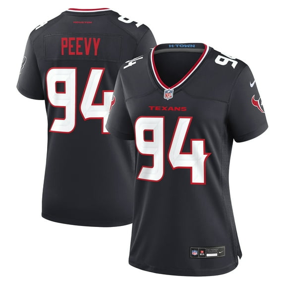 Women's Nike Jayden Peevy Navy Houston Texans Team Game Jersey