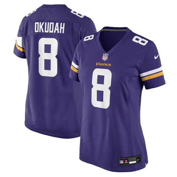 Women's Nike Jeff Okudah Purple Minnesota Vikings Team Game Jersey