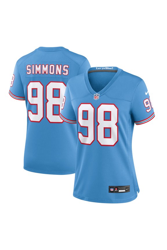 Women's Nike Jeffery Simmons Light Blue Tennessee Titans Player Jersey
