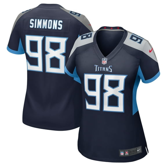 Women's Nike Jeffery Simmons Navy Tennessee Titans Alternate Game Jersey