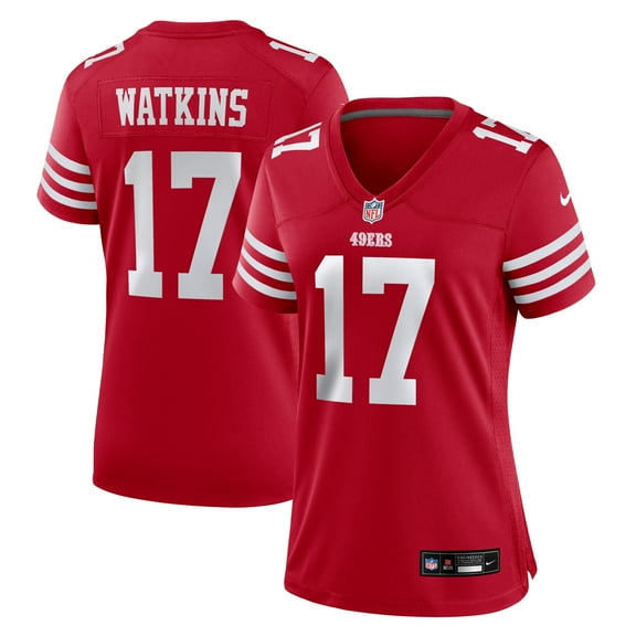 Women's Nike Jordan Watkins  Scarlet San Francisco 49ers Team Game Jersey