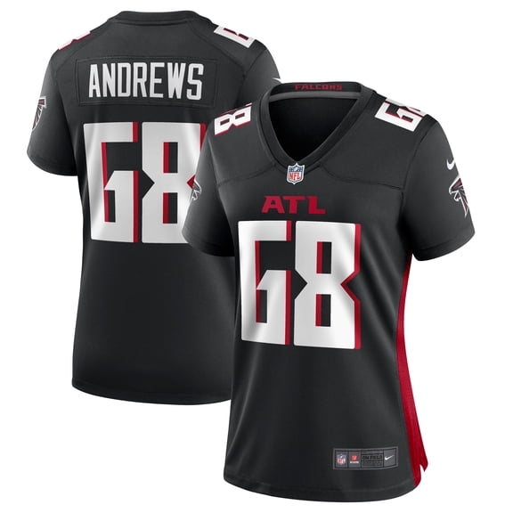 Women's Nike Josh Andrews Black Atlanta Falcons Game Player Jersey