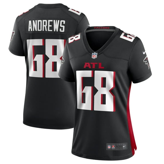Women's Nike Josh Andrews Black Atlanta Falcons Game Player Jersey