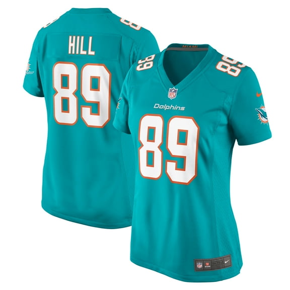 Women's Nike Julian Hill Aqua Miami Dolphins Game Jersey