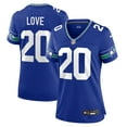 thumbnail image 1 of Women's Nike Julian Love Royal Seattle Seahawks Throwback Player Game Jersey, 1 of 3