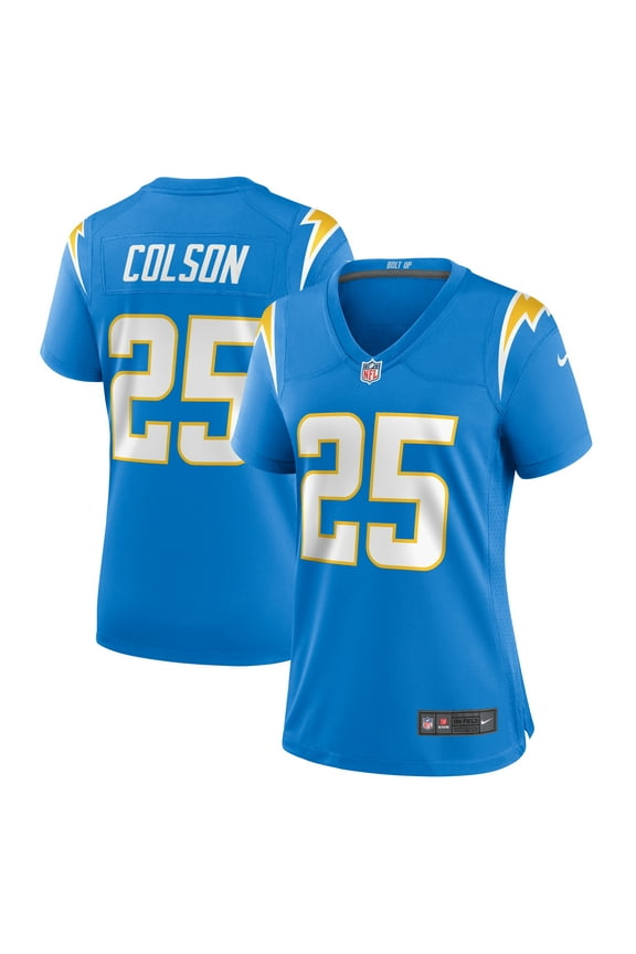Women's Nike Junior Colson Powder Blue Los Angeles Chargers Game Jersey