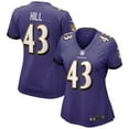 thumbnail image 1 of Women's Nike Justice Hill Purple Baltimore Ravens Game Jersey, 1 of 4