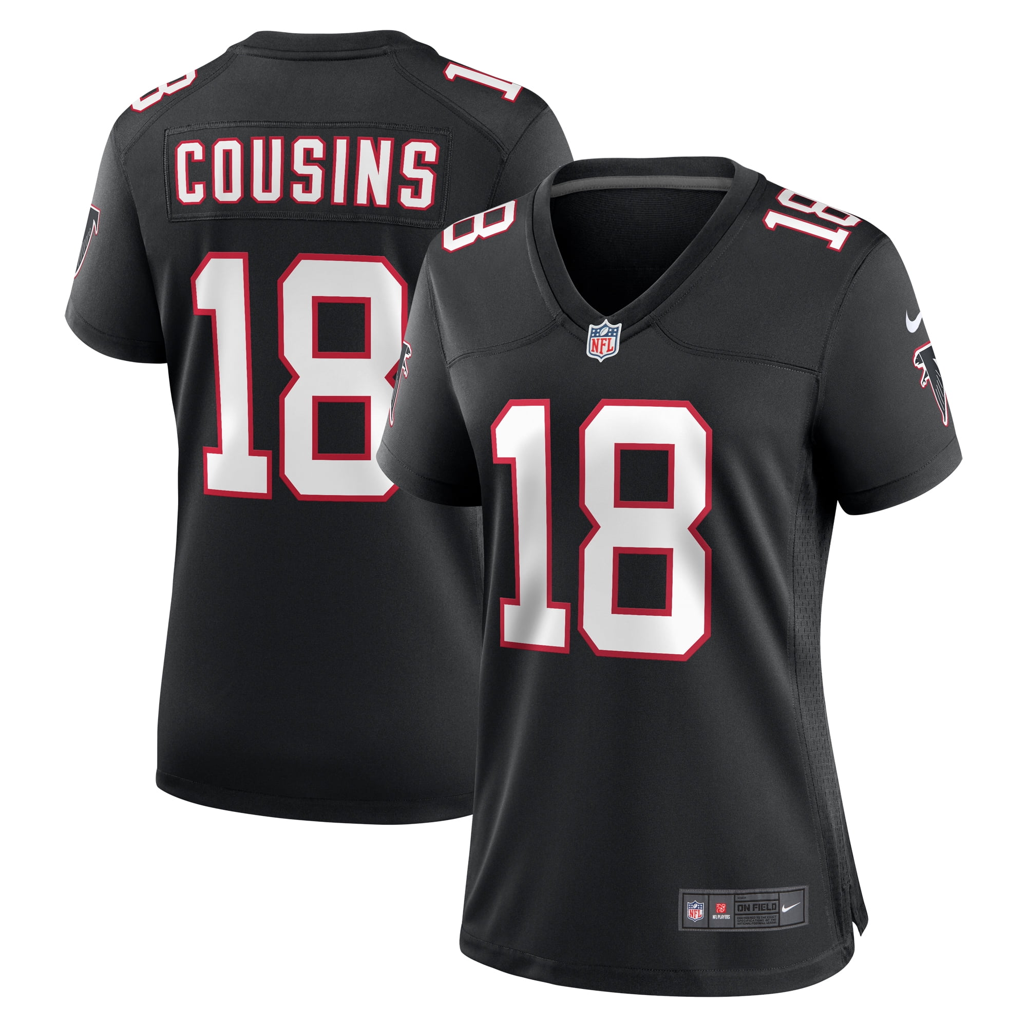 Women s Nike Kirk Cousins Black Atlanta Falcons Alternate Game Jersey Walmart