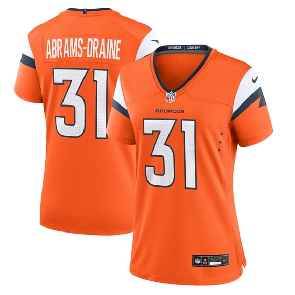 Women's Nike Kris Abrams-Draine Orange Denver Broncos Team Game Jersey