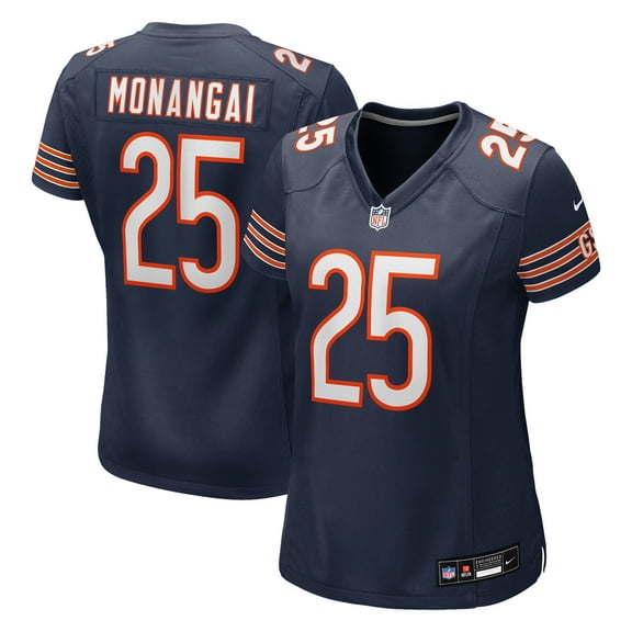 Women's Nike Kyle Monangai  Navy Chicago Bears Team Game Jersey