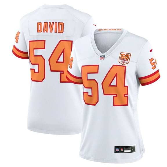 Women's Nike Lavonte David White '76 Tampa Bay Buccaneers 50th Season Game Jersey