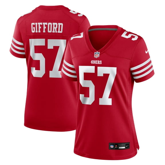 Women's Nike Luke Gifford  Scarlet San Francisco 49ers Team Game Jersey