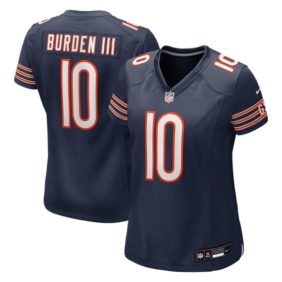 Women's Nike Luther Burden III  Navy Chicago Bears Team Game Jersey
