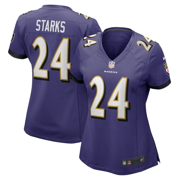 Women's Nike Malaki Starks  Purple Baltimore Ravens Team Game Jersey