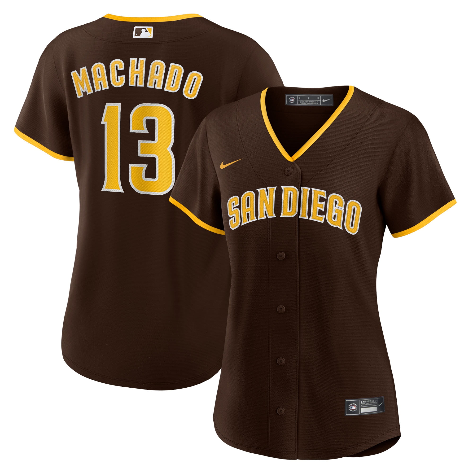 Women's Nike Manny Machado Brown San Diego Padres Road Replica Player ...