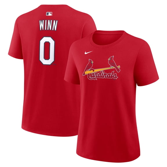 Women's Nike Masyn Winn Red St. Louis Cardinals Name & Number T-Shirt