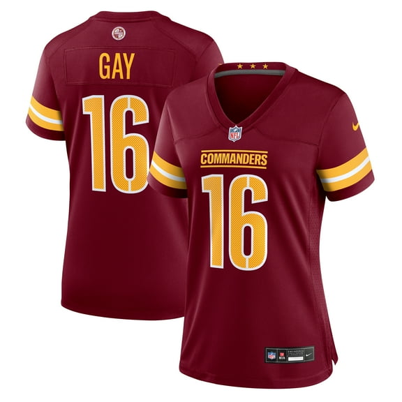 Women's Nike Matt Gay  Burgundy Washington Commanders Team Game Jersey