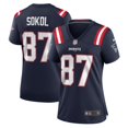thumbnail image 1 of Women's Nike Matt Sokol Navy New England Patriots Game Jersey, 1 of 4