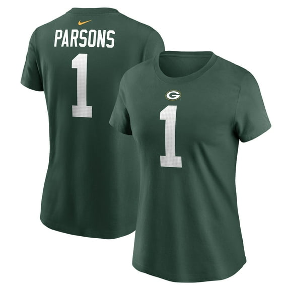Women's Nike Micah Parsons Green Green Bay Packers Name & Number T-Shirt