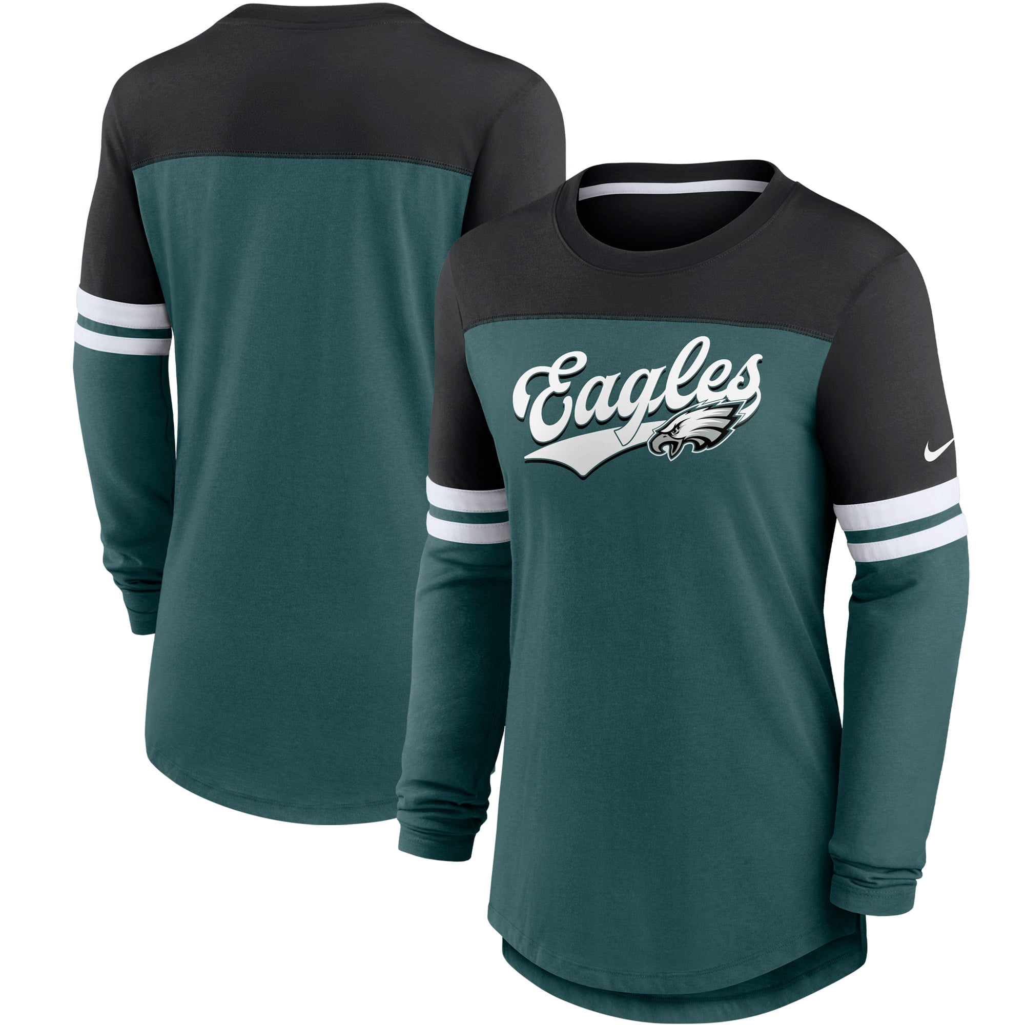 UGP Campus Apparel FGCU Eagles Retro Script T-Shirt - Triblend, Heather White, Unisex Fit, Small