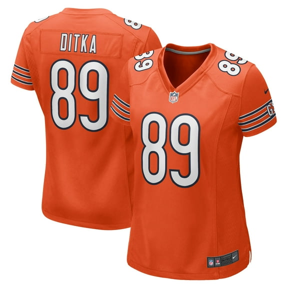 Women's Nike Mike Ditka Orange Chicago Bears Retired Player Jersey