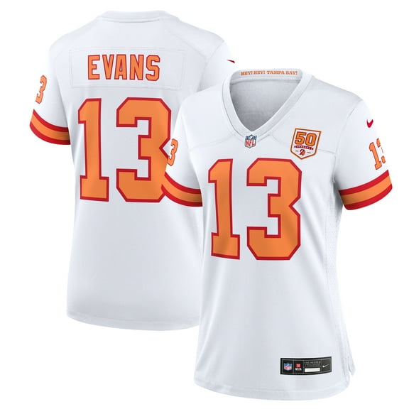 Women's Nike Mike Evans White '76 Tampa Bay Buccaneers 50th Season Game Jersey