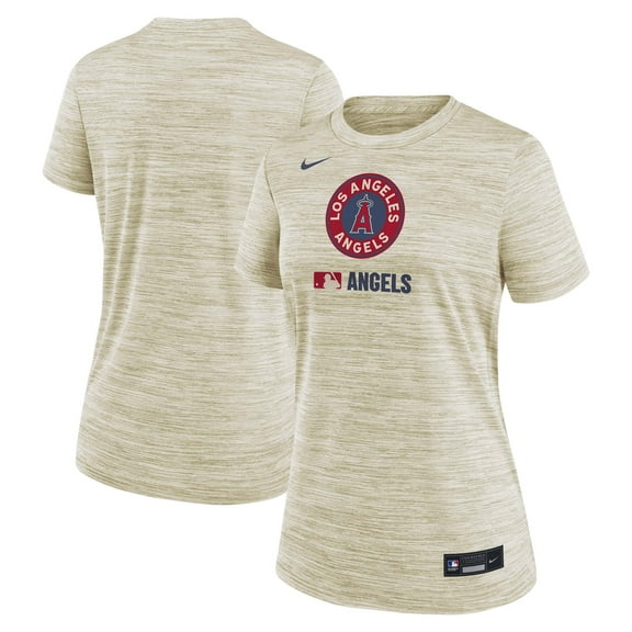 Women's Nike Natural Los Angeles Angels Authentic Collection City Connect Velocity Dri-FIT T-Shirt