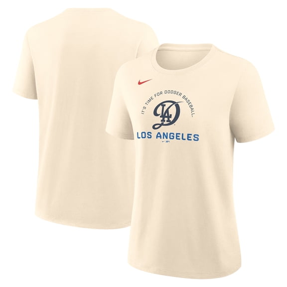 Women's Nike Natural Los Angeles Dodgers City Connect Arch T-Shirt