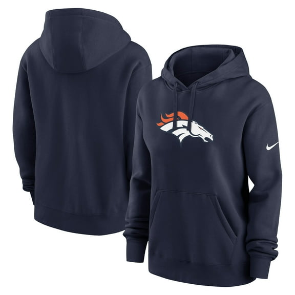 Women's Nike Navy Denver Broncos Club Fleece Hoodie