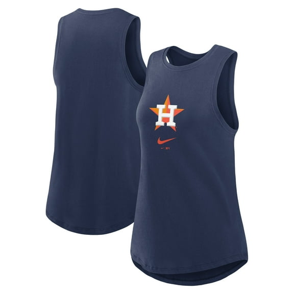 Women's Nike Navy Houston Astros Legacy Icon High Neck Dri-FIT Tank Top